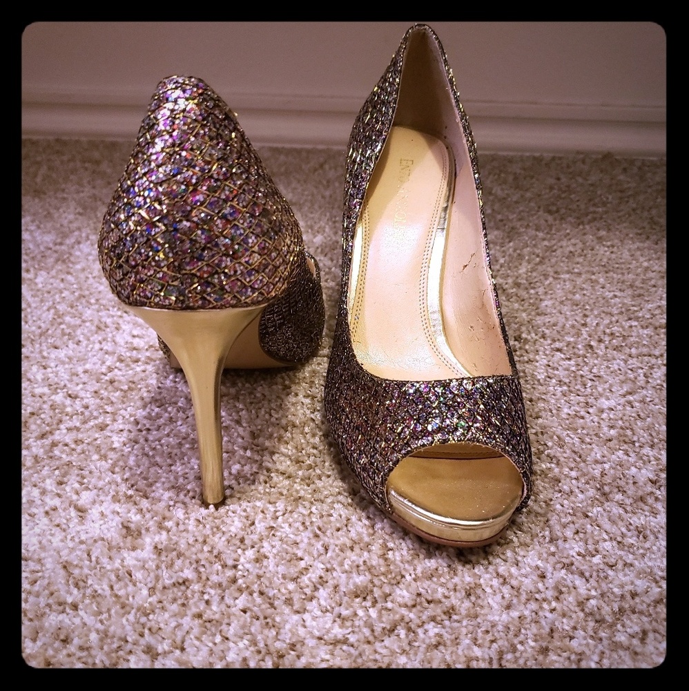 Enzo glitter heels